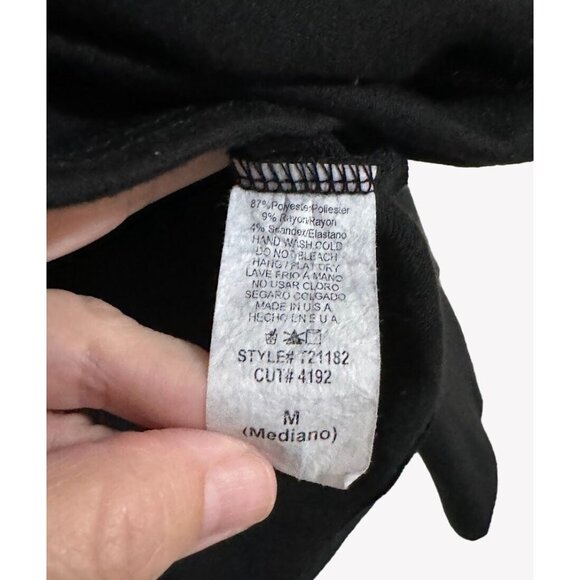 FASHIONOMICS Womens Medium Black Long Sleeve Deer Print Sweatshirt - Picture 3 of 4